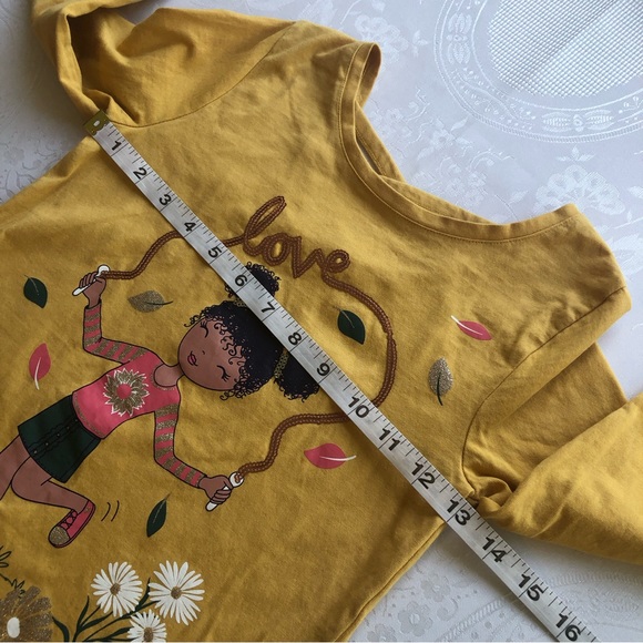 Cynthia Rowley Girls Size M (7-8) Yellow Long Sleeves Shirt Crisscross Back Top - Picture 5 of 15